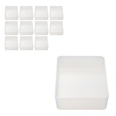무인양품 MUJI 폴리프로필렌 정리 박스 17x25.5cm 12p, 12개, 화이트