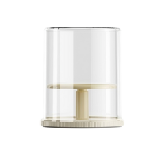 亞克力板公仔收納娃娃收納亞克力盒娃娃展示櫃公仔展示盒徽章展示盒萌粒展示盒升降機娃娃櫃升降平台玩偶收納盲盒收納收藏展示盒, 1個, 雙層奶油黃【一鍵按壓升降】送腳膠,24x24x34cm