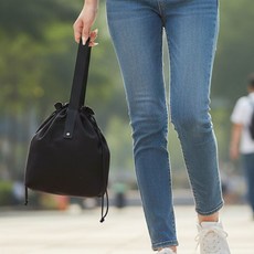 유또 보온 보냉 직장인 도시락 대용량 가방, 1개, 블랙