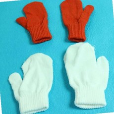 미니 벙어리 장갑 화이트 어린이겨울장갑