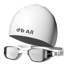 디브올 최신기술 나노코팅 지속적익 김서림방지 미러 수경 실리콘 수모 세트, 1세트, 화이트