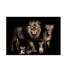 라이온 킹 벽 아트 캔버스 회화 동물 포스터 및 인쇄 현대 홈 장식 예술 거실, 01 20x30 cm No Frame, 01 WG1491