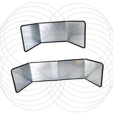 차량용 사이드미러 광각 보조미러 후사경 안전운전 시야확보 접이식 테두리, 1개, 3단