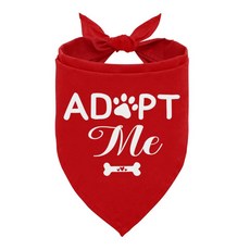 해외 Corner wind Adopt Me 강아지 반다나 강아지용 애완견 입양 개 애호가를 위한 선물 소형견 중형견을 애완동물을 사진 소품 반려동물 스카프 액세서리C31 미국매, .0004.Red.