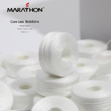 마라톤자수사 코어리스 보빈밑실 자수 미싱 컴퓨터자수 가정용 재봉사 60s/2 144pcs, 1개