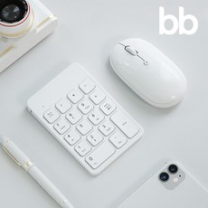 블루투스키보드 텐키 키보드숫자판 넘버패드 무선 노트북, 흰색무선+마우스, 예
