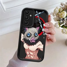 귀멸의칼날 갤럭시케이스 귀칼 삼성 A34 기유 렌고쿠 이노스케 탄지로 A16 젠이츠 폰케이, 네오프렌, 갈색