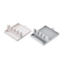 3/2/1PCS 주방 스푼 홀더 포크 랙 선반 정리대 플라스틱 젓가락 미끄럼 패드, 04 Gray and White