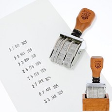 롤러 날짜 스탬프 레트로 스탬퍼 셀프 잉크 일 월 년 나무 손잡이와 베이스가 있는 작은 타임 스탬퍼 DIY 공예 카드 앨범 다이어리 제작 플래너 스크랩북용 127117, 롤러 날짜 스탬프, 레트로 스탬퍼 셀프 잉크 일, 월