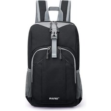 [G4Free] 10L 미니 하이킹 데이 팩 소형 하이킹 배낭 사이클링 컴팩트 숄더백, Black