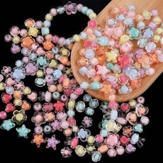 대용량 모양비즈 500g 믹스 비즈키링 diy 공예재료, 1개, 모양비즈 500g - 01