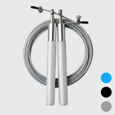 텐스탭 저소음 베어링 와이어 줄넘기, 1개, 실버