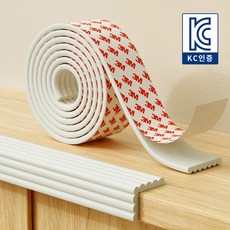 MZ생활 넓은 쿠션 모서리보호대 W형 안전가드 3M테이프 일체형 풀접착 코너보호대 KC인증 아기보호 기둥 책상다리 보호대, 1개, 화이트