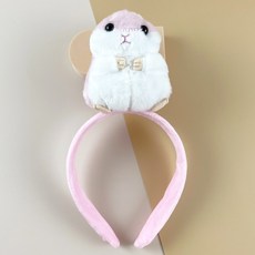 동물 인형 머리띠 생일 파티 놀이공원, 1개, B28.햄스터 인형-핑크