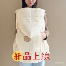 嬰童斗篷 冬款冬季推車外搭嬰兒背帶帽防風寶寶披風保暖加厚罩蓋毯, 棕色松鼠斗篷/推車蓋毯【超厚款】,均碼85*80厘米