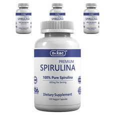 DrKnC 優質螺旋藻 600mg 素食膠囊, 4個, 120顆