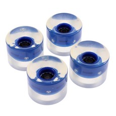 코어가있는 스케이트 보드 롱 보드 용 4 개 60mm 교체 휠, 다크 블루