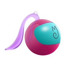 萌怪智造所 智能玩具-馬尾狩獵球套裝組 智能貓球、狩獵玩具、智能逗貓球、自動逗貓球, 桃紅色, 1個