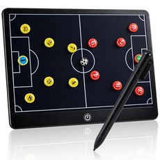 마그네틱 축구 코칭 보드 Laelr 16인치 LCD 코치 전술 보드 스타일러스 펜 포함 27 마커 키트 필기 태블릿 전략 계획 훈련 선물112694, 마그네틱 축구 코칭 보드 Laelr 16인치 LCD 축