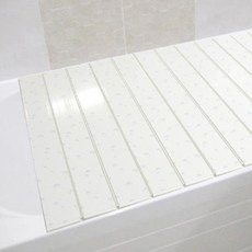 튼튼한 욕조 커버 접이식 반신욕트레이 보온 욕실용, 1호소형-실버체크