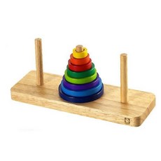 사고력향상 원목퍼즐 하노이탑 두뇌게임 홈스쿨링 4살쌓기놀이 집중력 문제해결 5살장난감, 1개