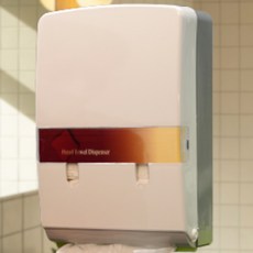 핸드타올 버튼식 디스펜서 핸드타월 페이퍼타올 케이스 업소용 공중화장실 식당 티슈 용기, 화장지용, 1개