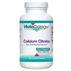 NutriCology 檸檬酸鈣素食膠囊, 1個, 180片