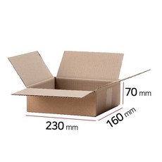 골판지박스 제작 업체 공박스 크기 230x160x70 (1박스/180개), 180개, 브라운