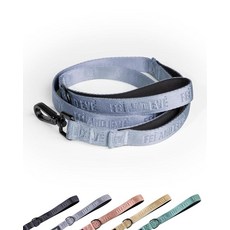 2025 뉴 에디션 Fei & Eve 클래식 강아지 목줄 - 1.8m(6피트) 이중 패딩 핸들 360° 회전 후크 튼튼한 210D 나일론 - 교통 제어 손잡이가 있는, 황혼 블루