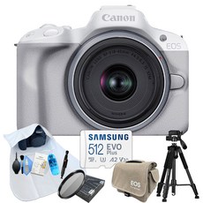 포토리뷰이벤트 캐논 EOS R50+RF-s 18-45mm F4.5-6.3 IS KIT+악세사리 9종 패키지 (512GB 메모리 + MCUV 슬림 필터 포함) /화이트_WJK