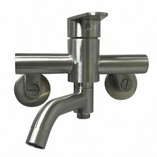 蝴蝶衛浴 304不鏽鋼沐浴龍頭 台製40精密陶瓷芯 橫移出水管切換分水, 1個, 主體+調水量開關