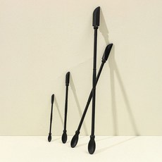 다용도 절약 스푼 미니 스파츌라 롱 주걱 헤라 주방 화장품, 블랙-대, 1개
