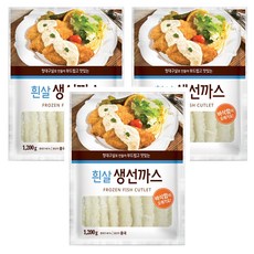 베스트코 흰살 생선까스 1.2kg, 3개