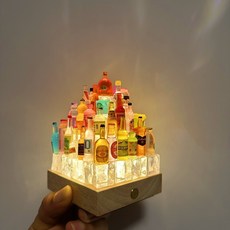 DIY 酒瓶小夜燈，氛圍燈, 插電款套裝(三色可變)(送膠水+充電器)