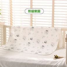 小星星 嬰兒純棉防水透氣隔尿墊, 1個, 熊貓樂園