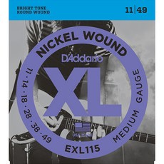 [다다리오] D'addario EXL115 Nickel Wound Medium/Blues-Jazz Rock 11-49