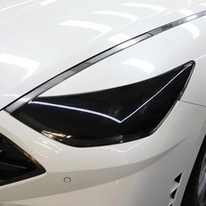 라이트 필름 검정색 보호 투명 멤브레인 자동차 스티커, 1개, 1. 2Pcs Tint Blacked