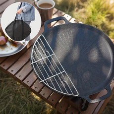 Oyoson 인덕션 캠핑 그리들팬 전용가방 불판받침망 세트, 1개, 38cm
