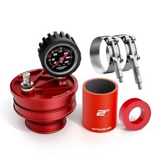 AutoLine Pro 101.6mm(4인치) 프리미엄 BoostCap 터보 부스트 누출 테스터 - 감지기 6061 빌렛 알루미늄 계단식 어댑터 30PSI 충전 파이프 인터쿨, 2" (50.80mm) Boost Leak Tester