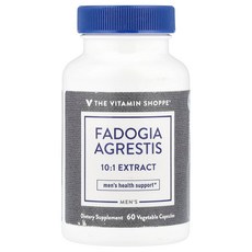 더 비타민 샵 남성용 Fadogia Agrestis 베지 캡슐 60정(캡슐 1정당 600mg) VSI-00322, 1개, 1개, 60정