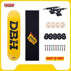 어린이 청소년 스케이트보드 남녀 초보자용, 1개, Hot Selling DBH 클래식 로고 노란색 노란색