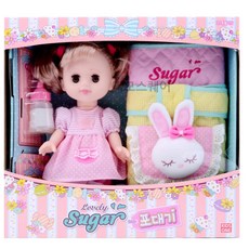 여아돌보기 아기인형 장난감 포대기 유모차놀이 아기돌보기놀이 남아장난감, 1개