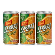 웅진 자연은 고칼슘 오렌지 180ml 미니캔, 15개