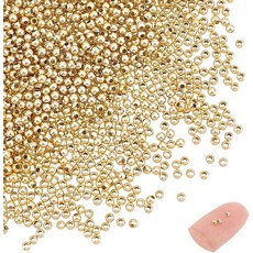 304 스테인리스 골드 미니 홀로우 라운드 비즈 2x2mm 구멍 0.8mm 1000개 목걸이 팔찌 미세 공예 DIY, 1개, 색상