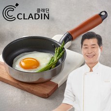 클래딘 계란말이팬 홈쇼핑 이연복 후라이팬 캠핑 에그팬 미니 소형 스텐 코팅 프라이팬, 원형 에그팬 14cm, 1개