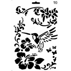 型染版(Stencil) ST-B50-0030 蝶古巴特DIY簍空模板 塗鴉模版 繪畫模版, 1個, B50-0030