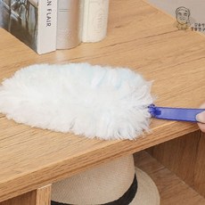 가구 선반 책상 서랍 틈새 먼지 청소 제거 도구 극세사 정전기 털이 청소기 핸들, 1개, 리필10p