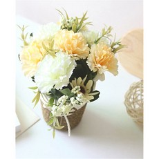 스텔라픽스 선물용 카네이션 조화 화분 (옐로우) 감성인테리어소품