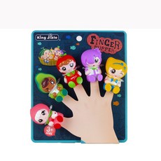 King Jiale 卡通立體手指玩偶玩具 (水果款) PVC材質 親子互動角色扮演組, 1個, 水果款