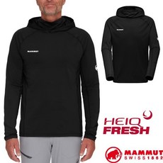 【MAMMUT 長毛象】送》男 抗風防臭彈性抗UV 連帽長袖排汗衣 Selun FL 登山長袖T恤 01420